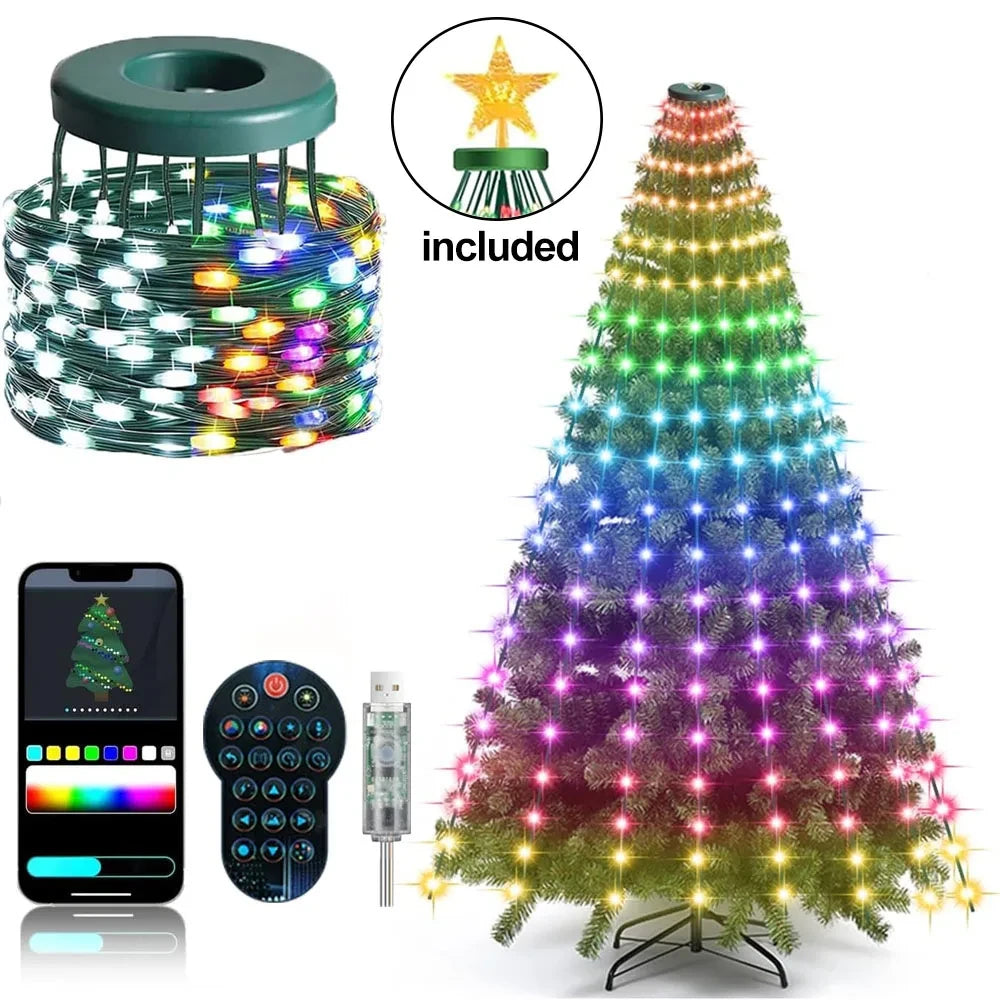 Smart RGBIC Christmas Tree Lights