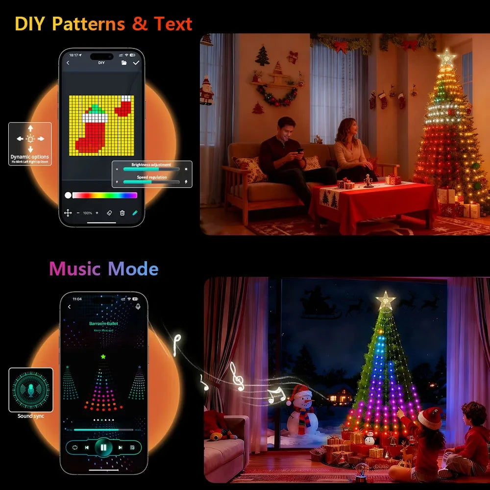 Smart RGBIC Christmas Tree Lights