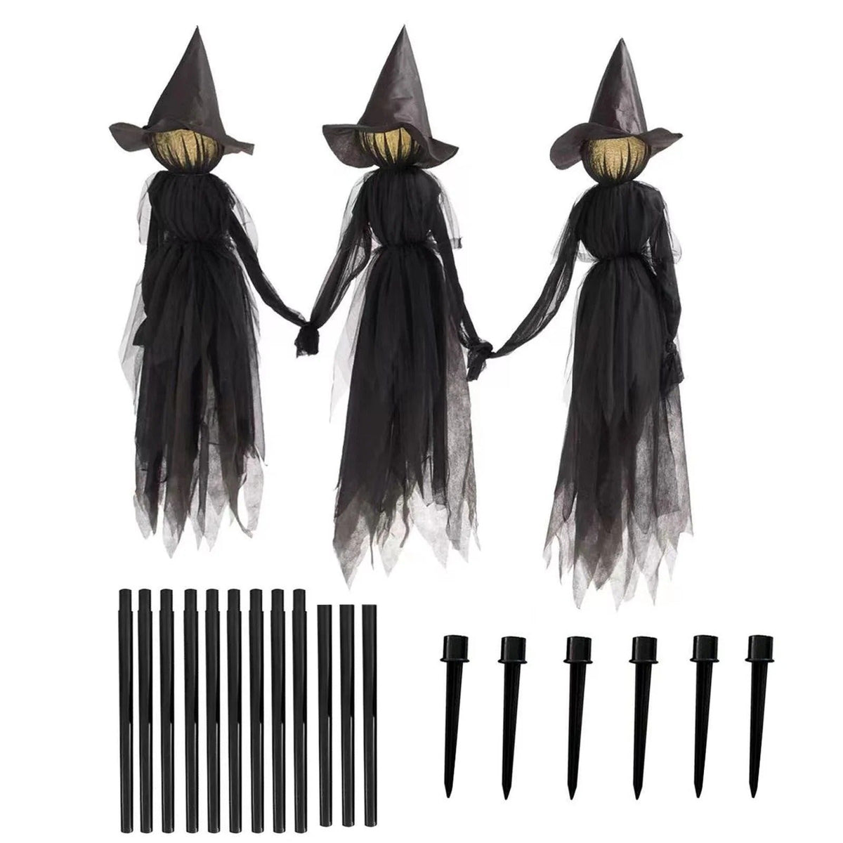 Brujas Colgantes con Luz y Sonido Activado por Voz
