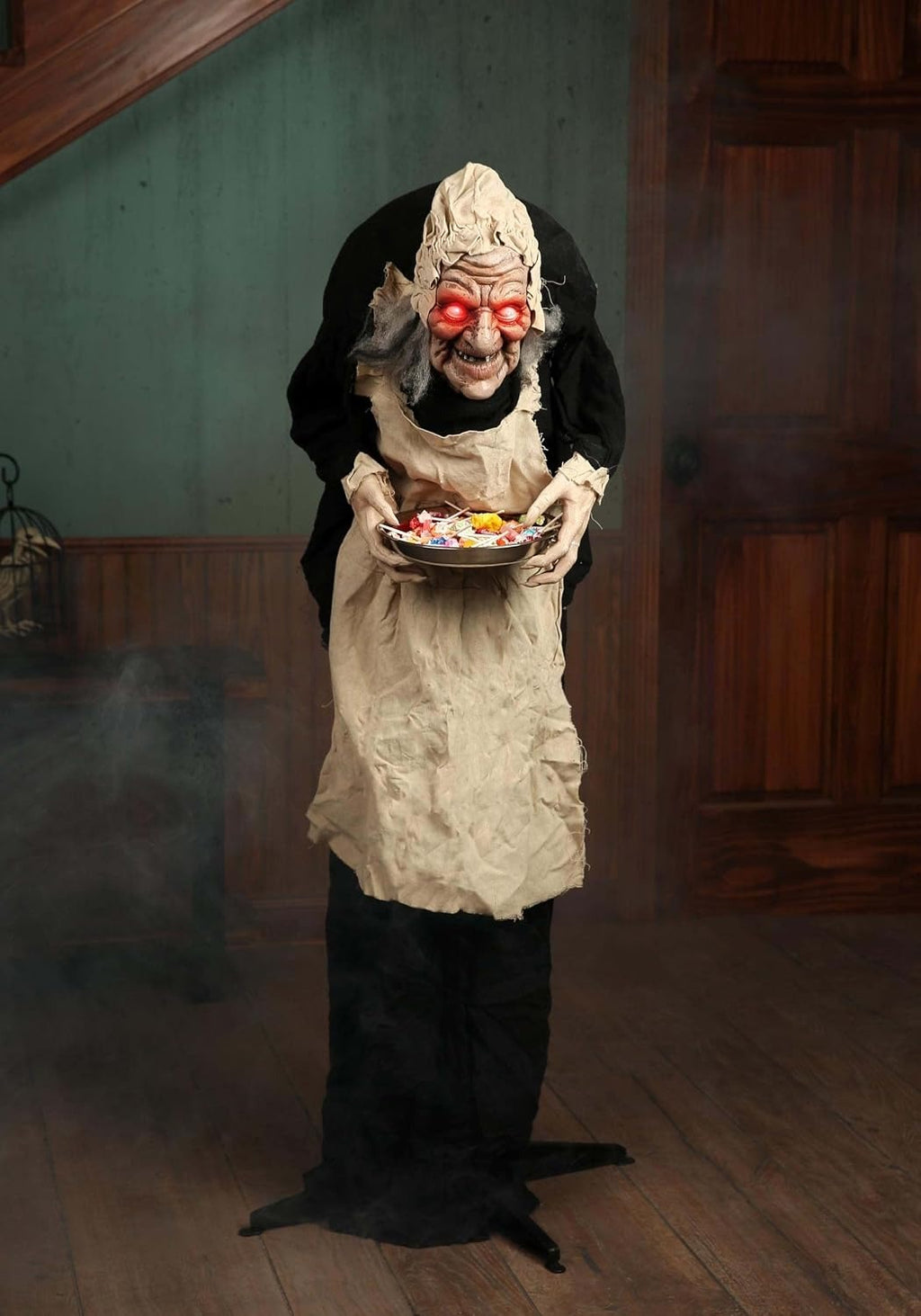 Figura Animatrónica del Segador del Terror con Luz y Sonido | Decoración Gigante para Halloween